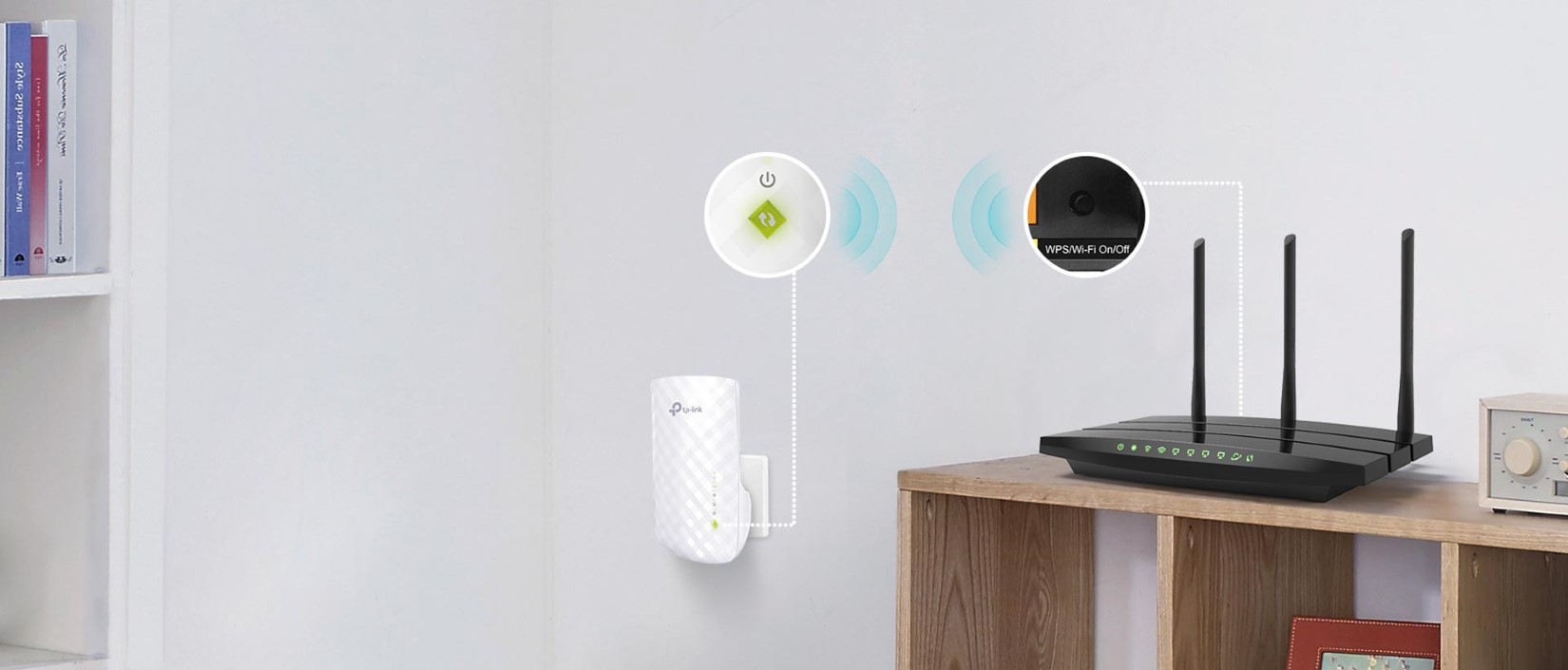 Bộ mở rộng sóng Wi-Fi TP-Link RE200 AC750 2